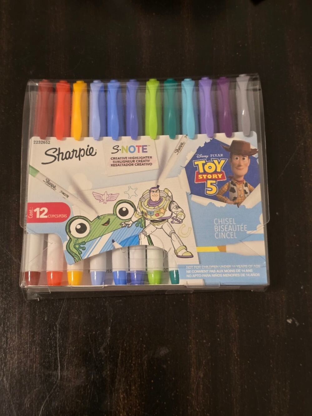Sharpie S-Note Creative Highlighters Toy Story 5 Packaging Chisel Tip  12 Count